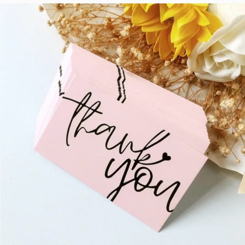 Pink Thank You Cards 50 Pc - Picture 5 of 5